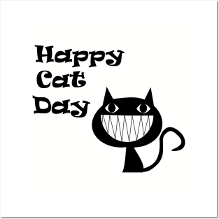 HAPPY CAT DAY INTERNATIONAL CAT DAY Posters and Art